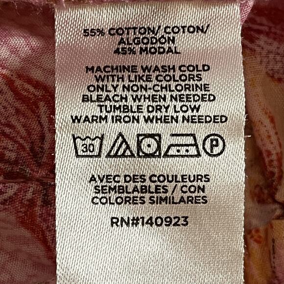 NWT LOFT Lily Blouse Top XL Gathered Waist Puff Sleeve Pink Floral Romantic $70 - Picture 12 of 13